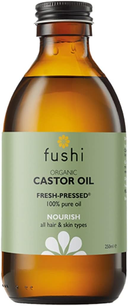 Fushi Organic Castor Oil 250ml 100% Pure Cold & Fresh-Pressed For Dry Skin