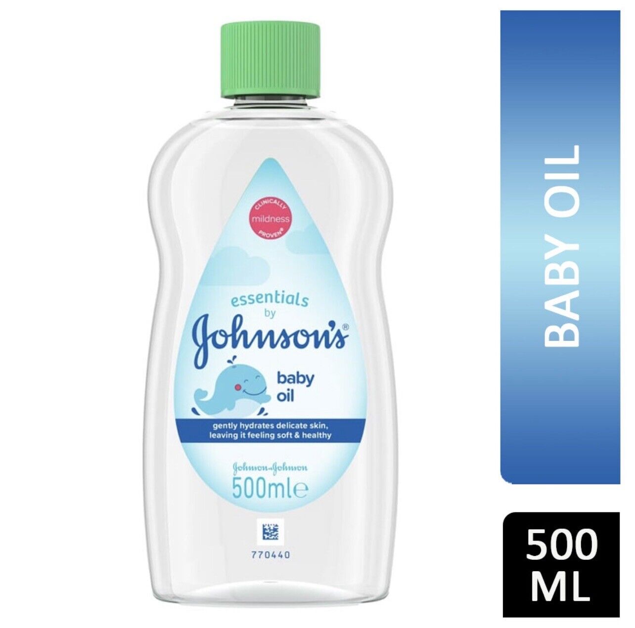 3x Johnsons Essentials Baby Massage Oil 500ml Big Bottle