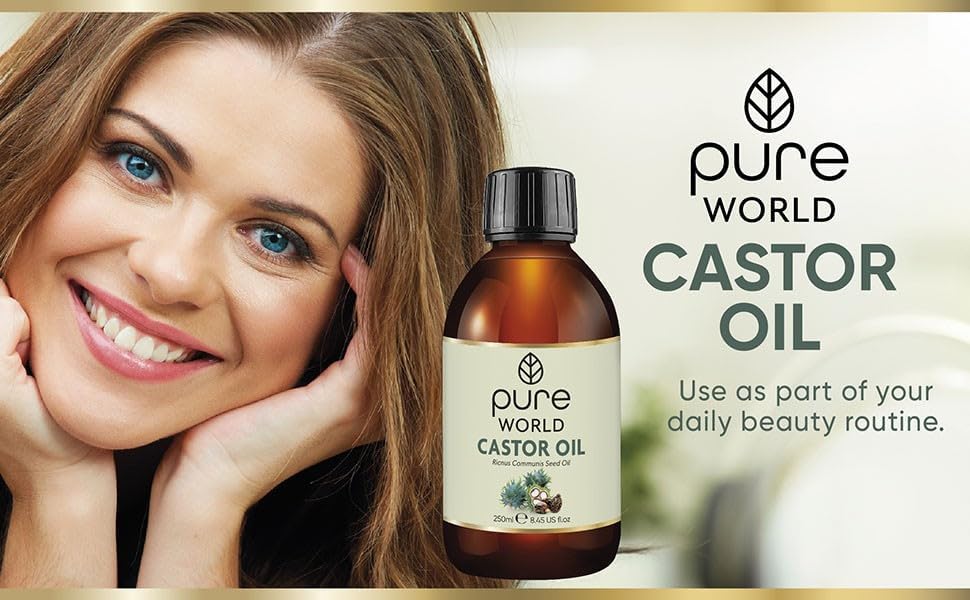 Pure World Natural Castor Oil 250ML, 100% Pure and Undiluted