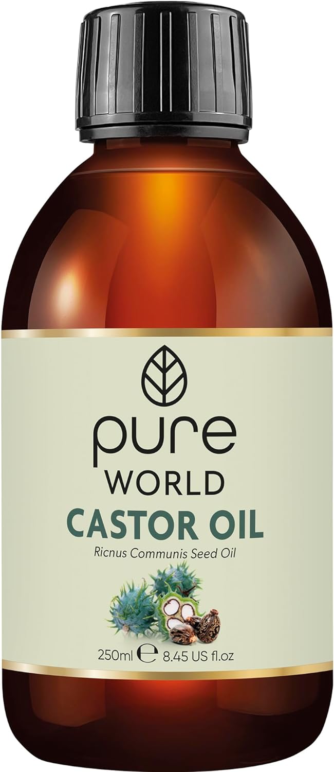 Pure World Natural Castor Oil 250ML, 100% Pure and Undiluted