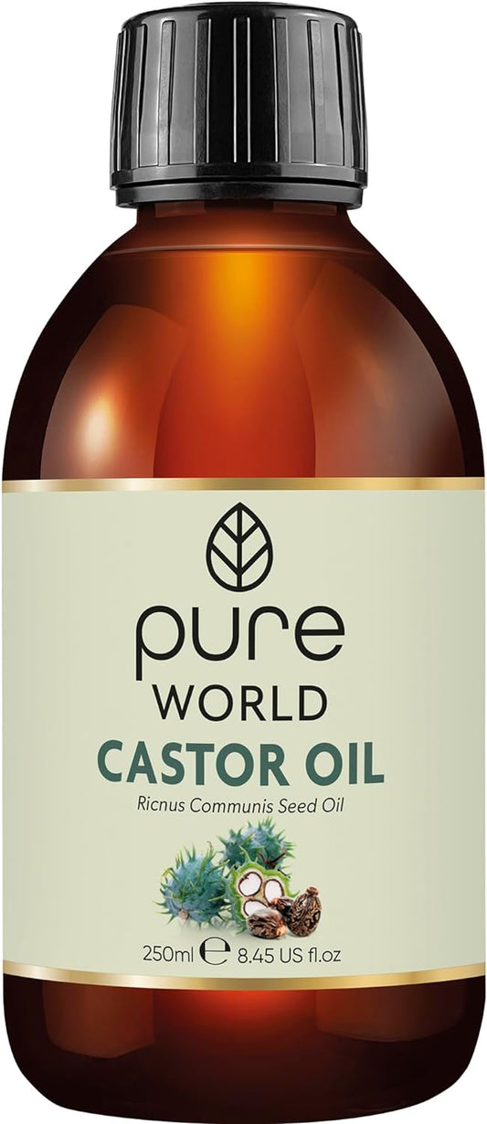 Pure World Natural Castor Oil 250ML, 100% Pure and Undiluted