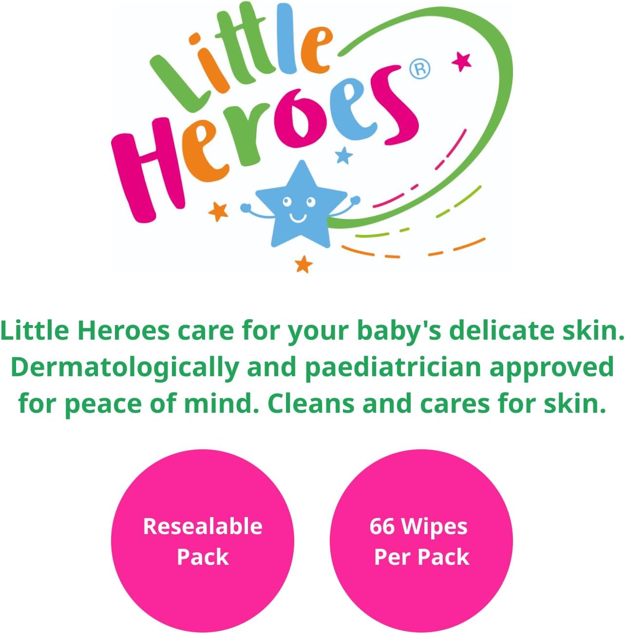 Little Heroes Baby Wet Wipes, Lightly Fragranced (12 packs, 92 wipes)