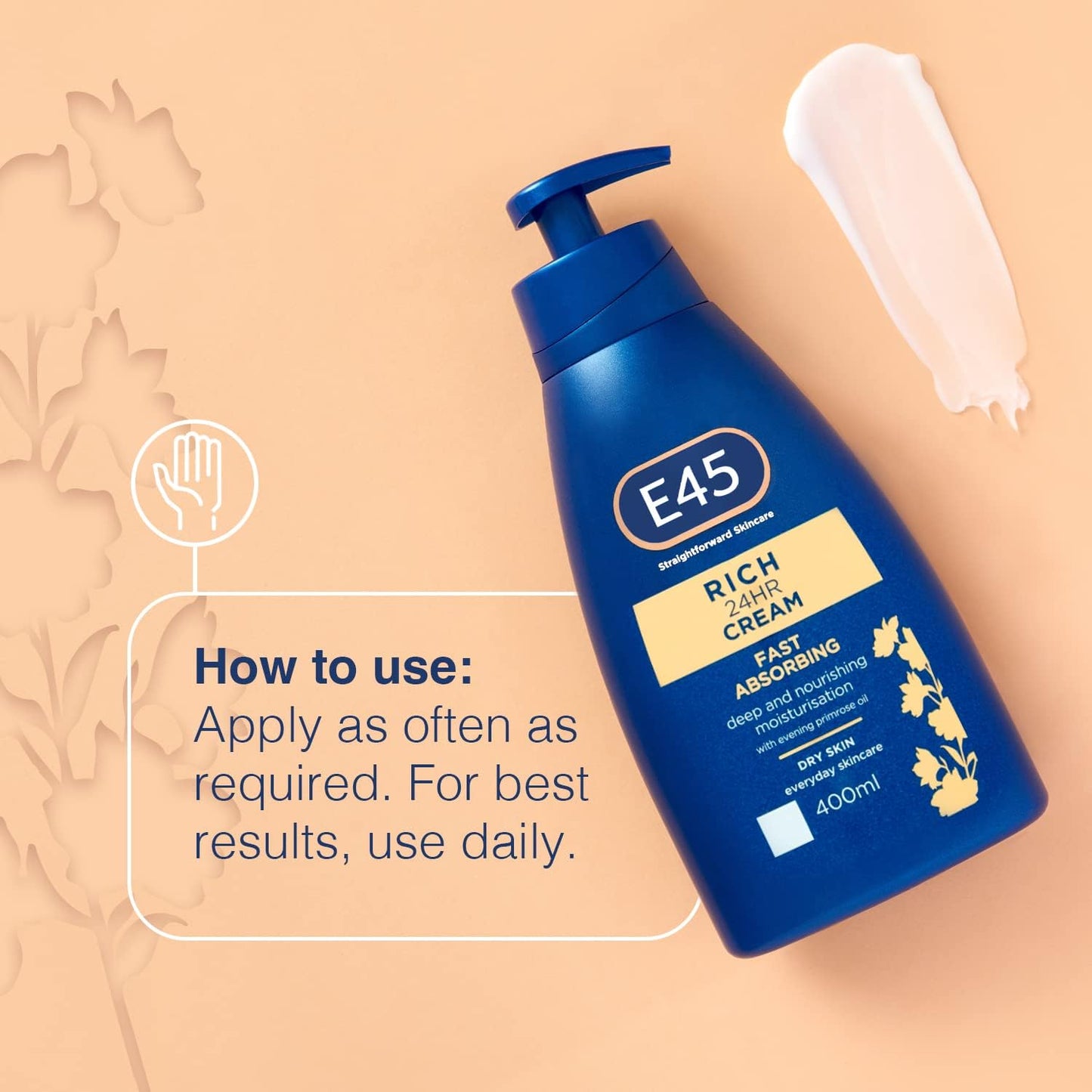 E45 Rich Cream 400 ml – E45 Cream with Evening Primrose Oil