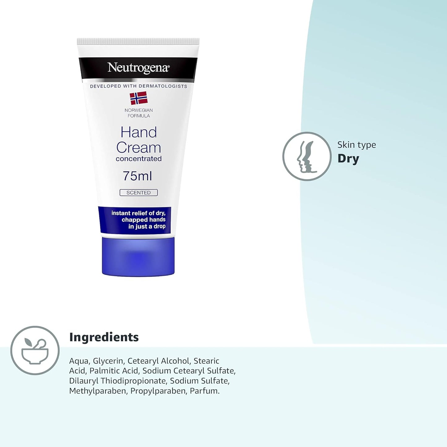 Neutrogena Norwegian Concentrated Unscented Hand Cream, 50 ml (Pack of 1)