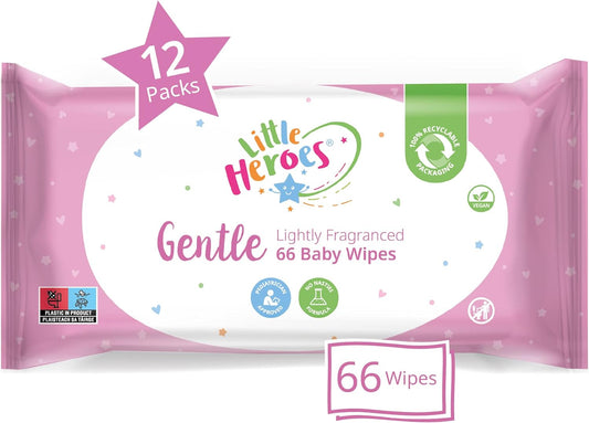 Little Heroes Baby Wet Wipes, Lightly Fragranced (12 packs, 92 wipes)