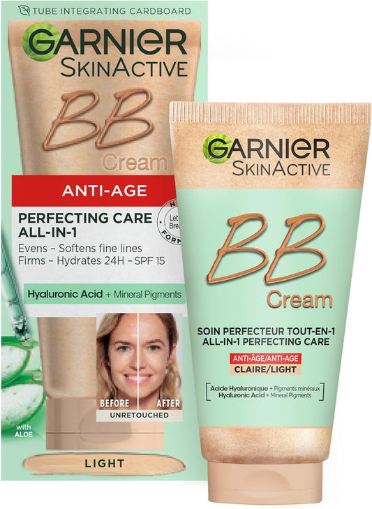 Garnier SkinActive BB Cream, Anti-Age Light, Tinted Moisturiser SPF15