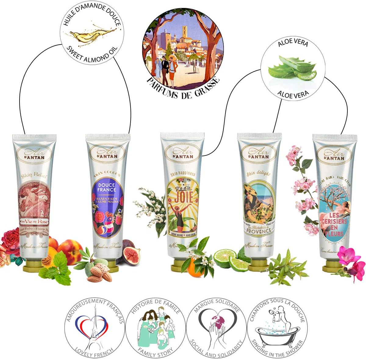 Hand Cream Gift Set For Women, 4 Pcs Hand Cream Gift Set