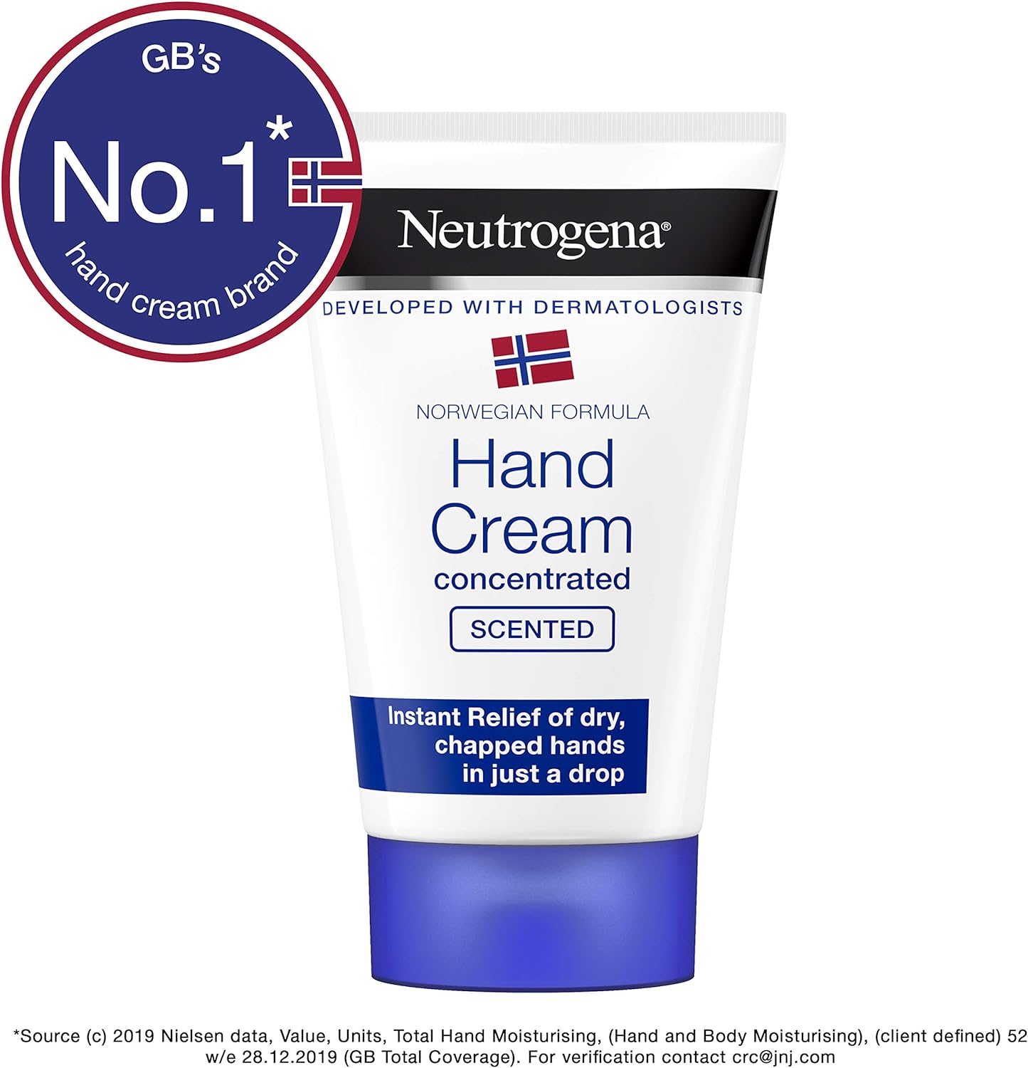 Neutrogena Norwegian Concentrated Unscented Hand Cream, 50 ml (Pack of 1)