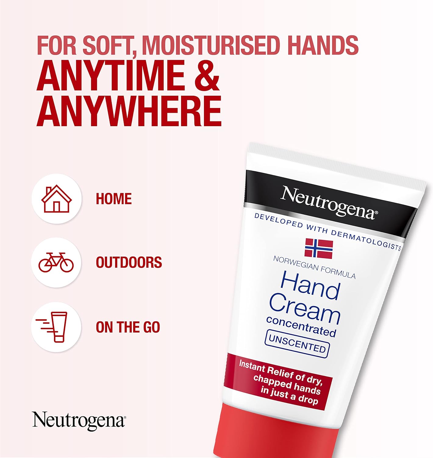 Neutrogena Norwegian Concentrated Unscented Hand Cream, 50 ml (Pack of 1)