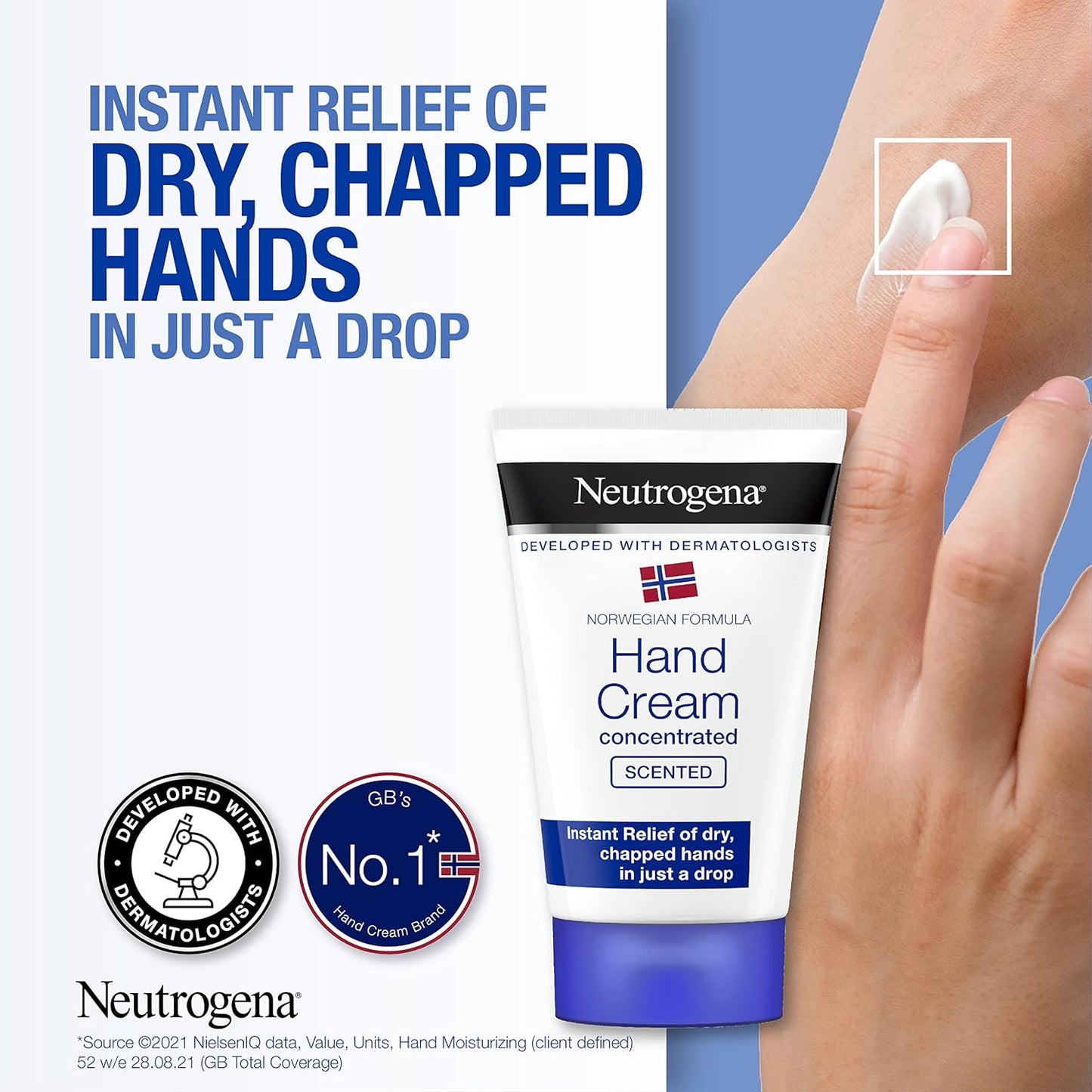 Neutrogena Norwegian Concentrated Unscented Hand Cream, 50 ml (Pack of 1)