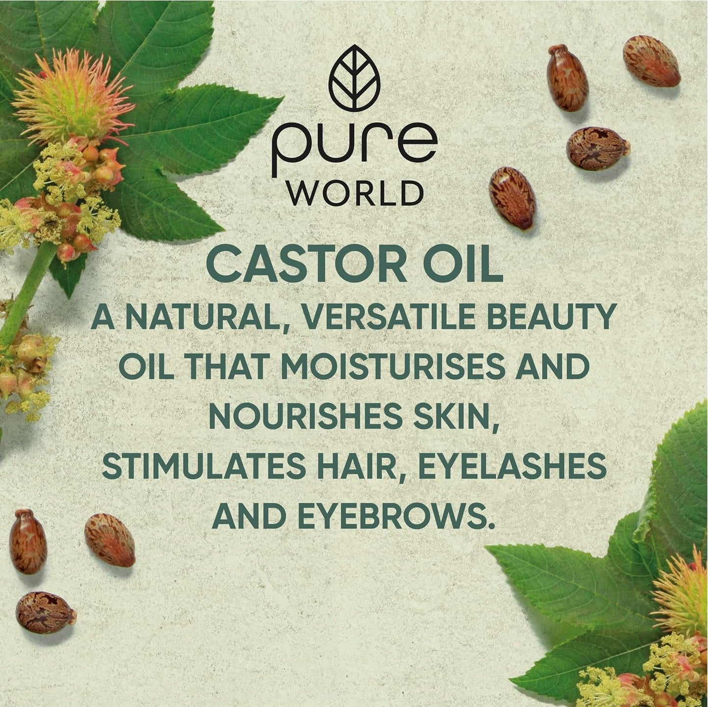 Pure World Natural Castor Oil 250ML, 100% Pure and Undiluted