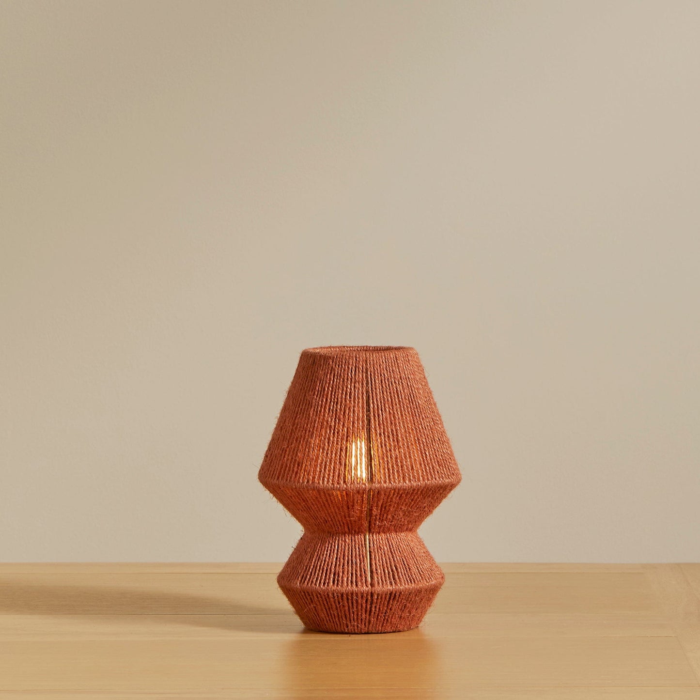 Sirana Small Burnt Orange Jute Table Lamp