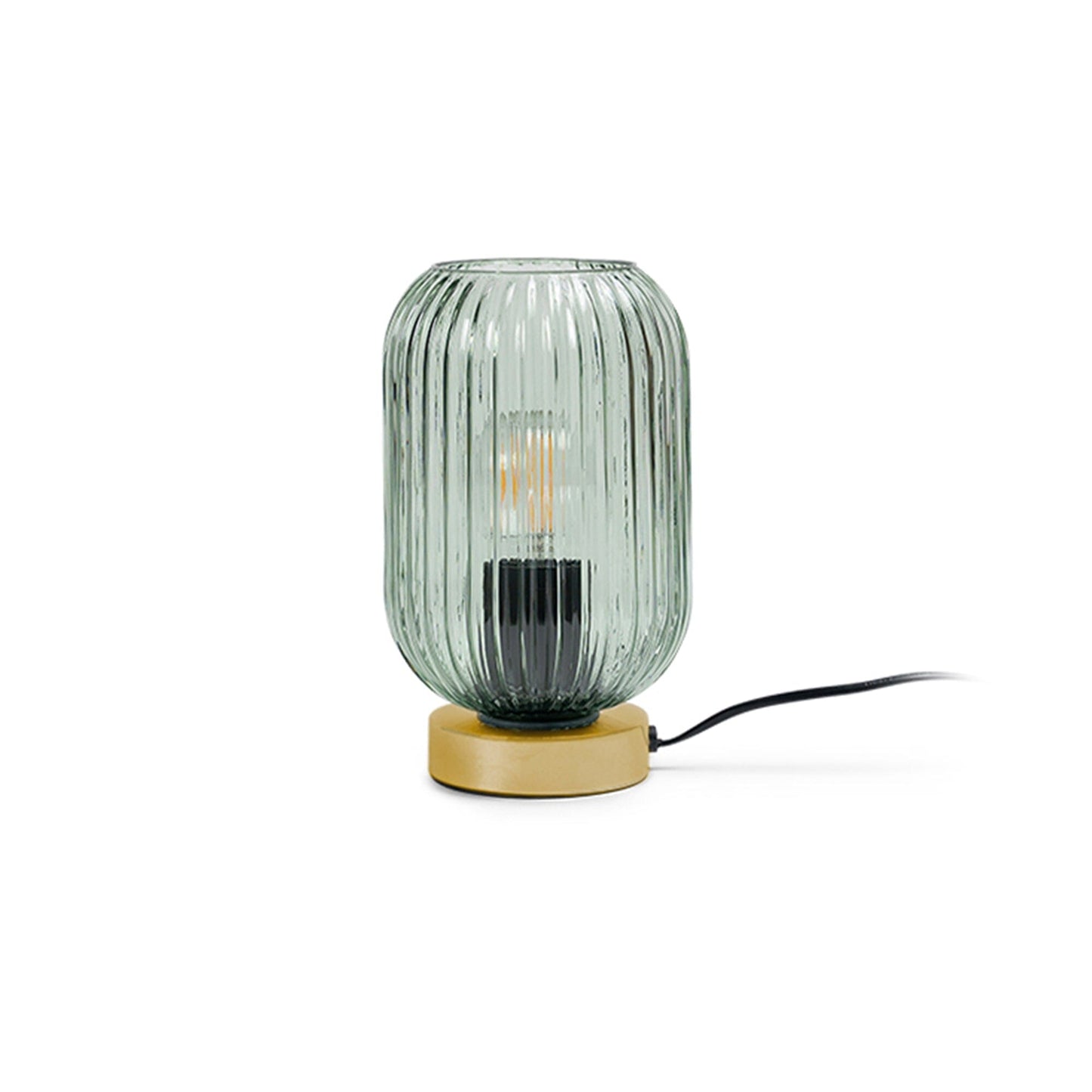 Elland 22.5cm Glass Table Lamp - Sage Green & Gold